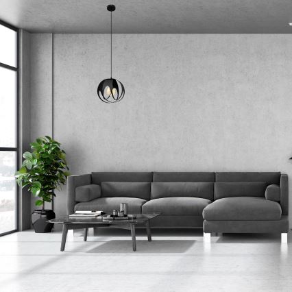 Hanglamp aan een koord MOONLIGHT 1xE27/15W/230V zwart