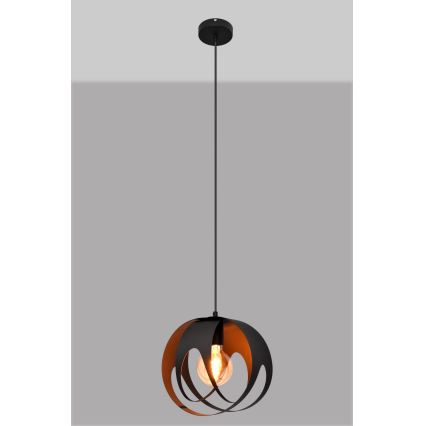 Hanglamp aan een koord MOONLIGHT 1xE27/15W/230V zwart