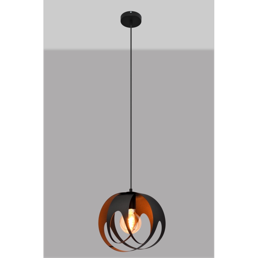 Hanglamp aan een koord MOONLIGHT 1xE27/15W/230V zwart