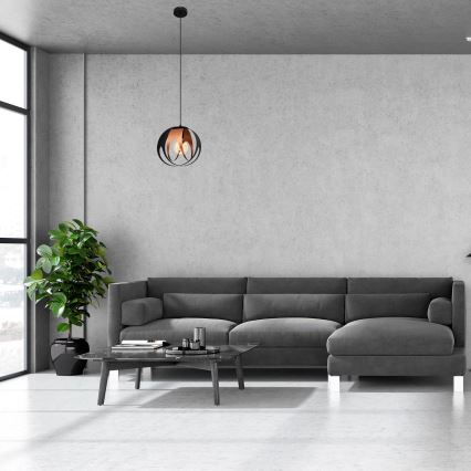 Hanglamp aan een koord MOONLIGHT 1xE27/15W/230V zwart/koper