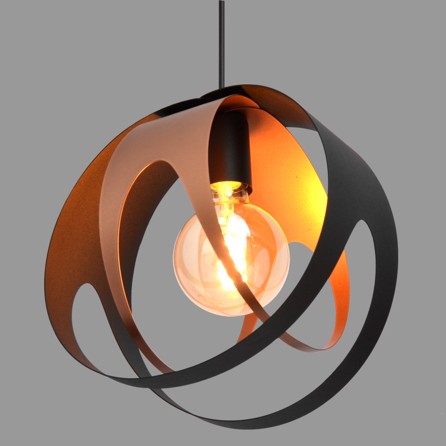 Hanglamp aan een koord MOONLIGHT 1xE27/15W/230V zwart/koper