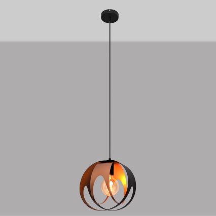 Hanglamp aan een koord MOONLIGHT 1xE27/15W/230V zwart/koper