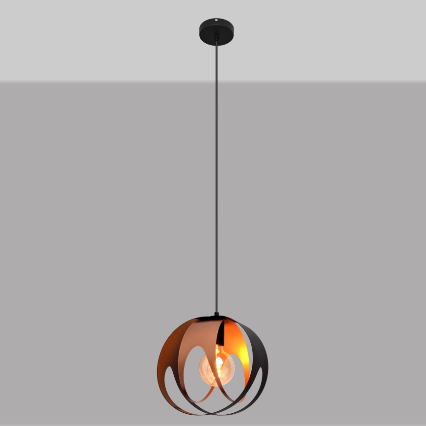 Hanglamp aan een koord MOONLIGHT 1xE27/15W/230V zwart/koper