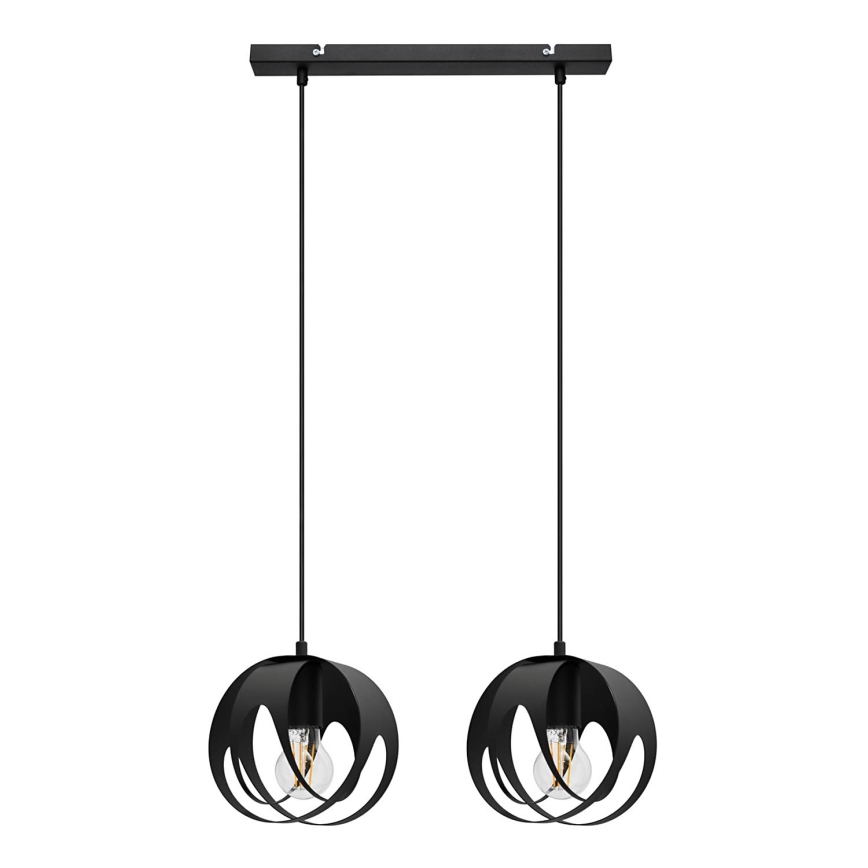 Hanglamp aan een koord MOONLIGHT 2xE27/15W/230V zwart