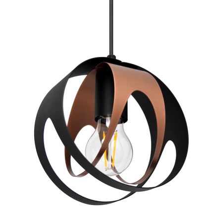 Hanglamp aan een koord MOONLIGHT 2xE27/15W/230V zwart/koper