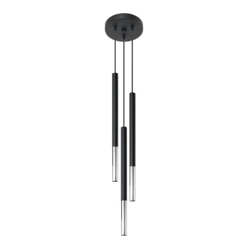 Hanglamp aan een koord MOSAIC 3xG9/12W/230V zwart/glanzend chroom