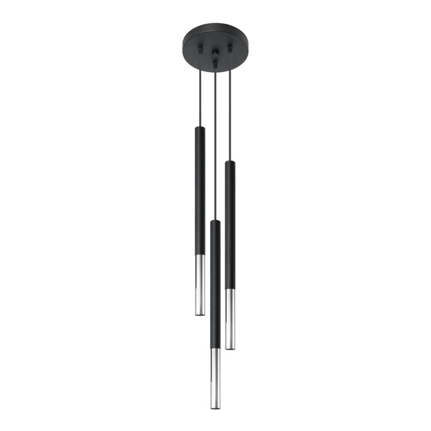 Hanglamp aan een koord MOSAIC 3xG9/12W/230V zwart/glanzend chroom