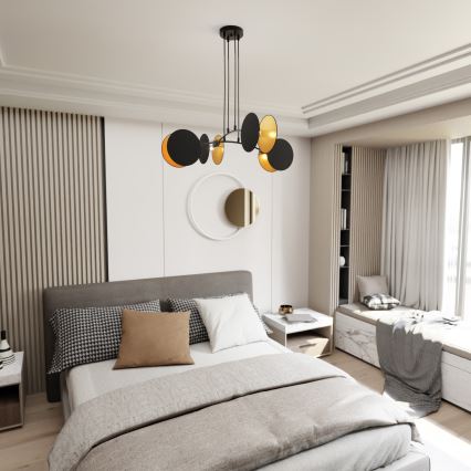 Hanglamp aan een koord MOTIF 4xE14/10W/230V zwart