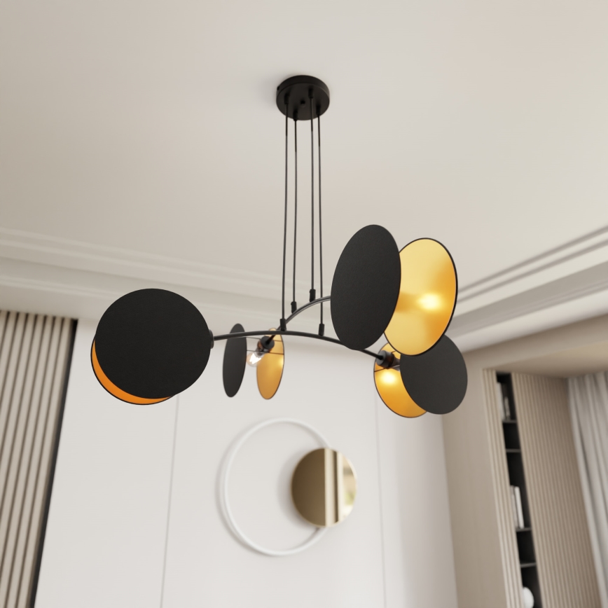 Hanglamp aan een koord MOTIF 4xE14/10W/230V zwart