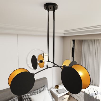 Hanglamp aan een koord MOTIF 4xE14/10W/230V zwart