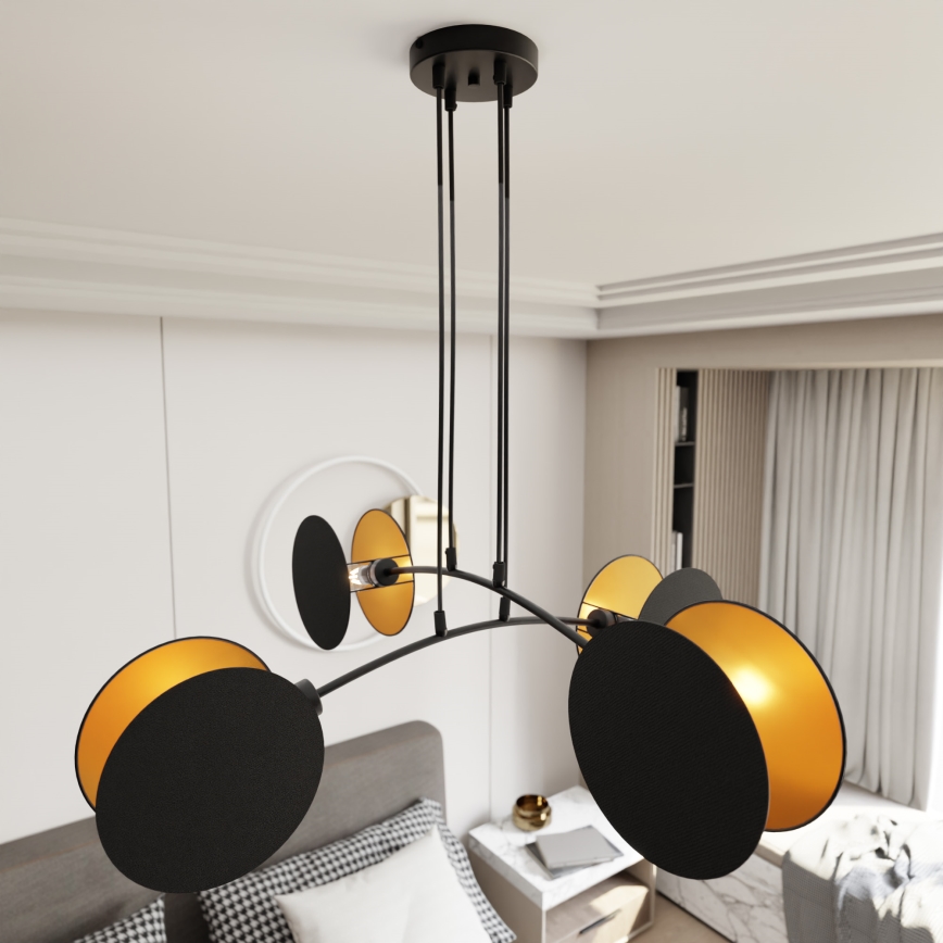 Hanglamp aan een koord MOTIF 4xE14/10W/230V zwart