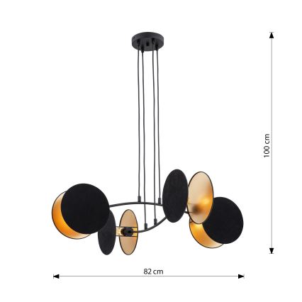 Hanglamp aan een koord MOTIF 4xE14/10W/230V zwart