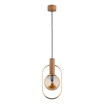 Hanglamp aan een koord MUFI 1xE14/10W/230V goud/beige