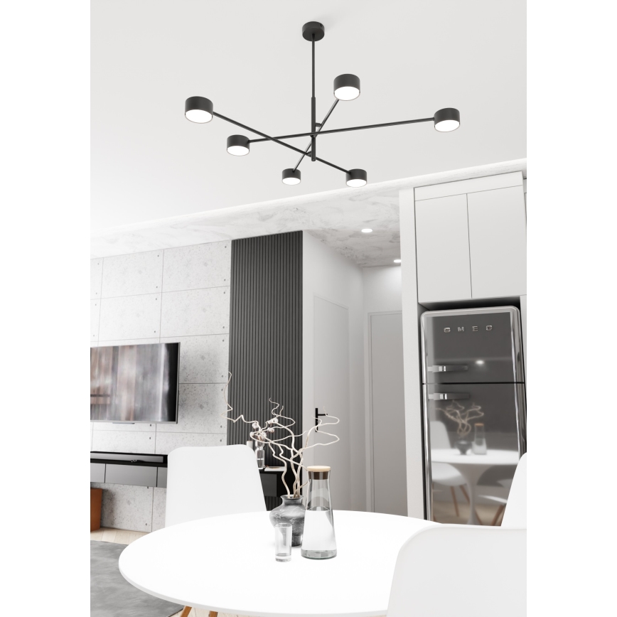 Hanglamp aan een koord NATSU 6xGX53/12W/230V zwart