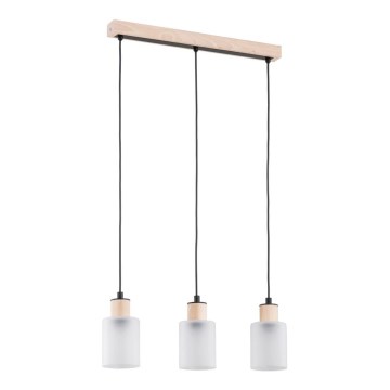 Hanglamp aan een koord NATUR 3xE27/60W/230V