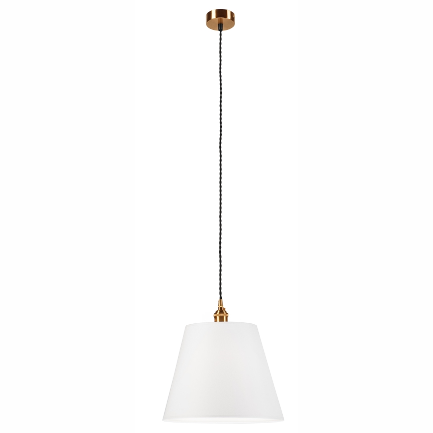 Hanglamp aan een koord NELLY 1xE27/60W/230V wit/koper