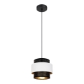 Hanglamp aan een koord NESS 1xE27/60W/230V zwart/wit