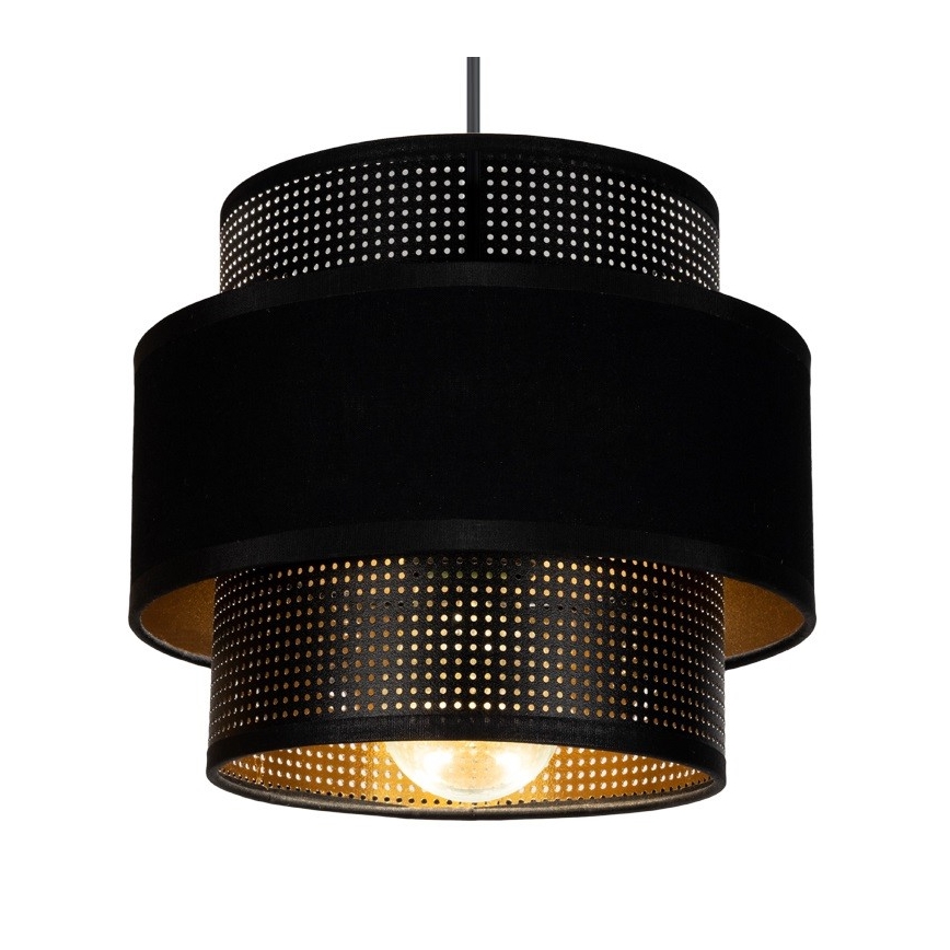 Hanglamp aan een koord NESS 2xE27/60W/230V spin zwart