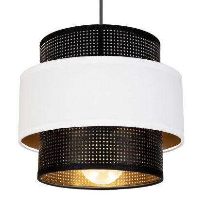 Hanglamp aan een koord NESS 3xE27/60W/230V zwart/wit