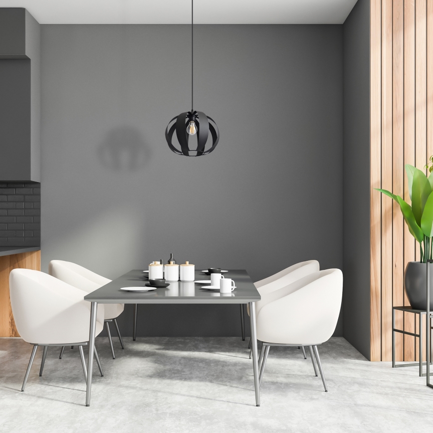 Hanglamp aan een koord NEWTON 1xE27/15W/230V zwart