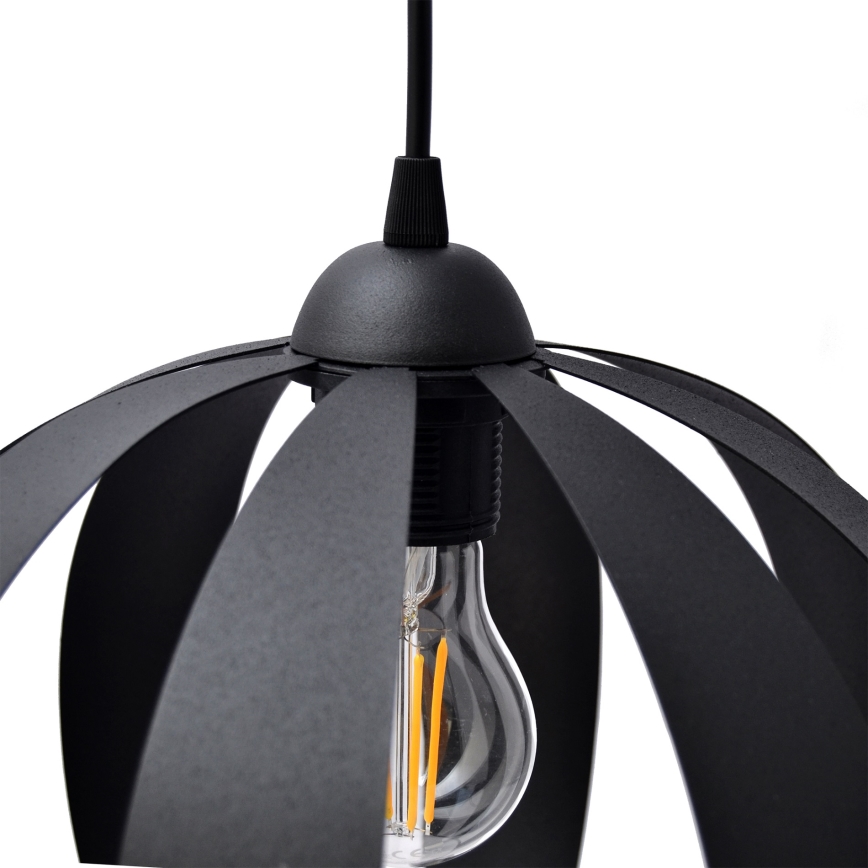 Hanglamp aan een koord NEWTON 1xE27/15W/230V zwart