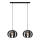 Hanglamp aan een koord NEWTON 2xE27/15W/230V zwart/gouden