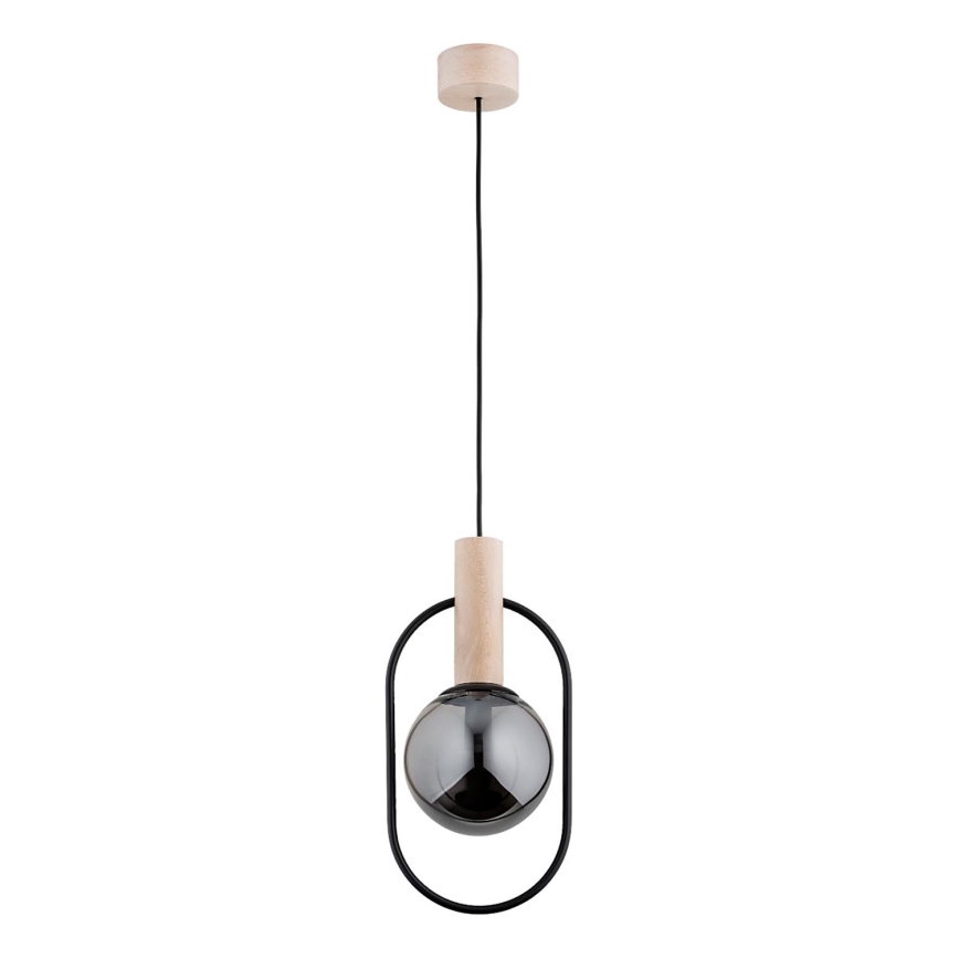 Hanglamp aan een koord NIKI 1xE14/10W/230V zwart/beige