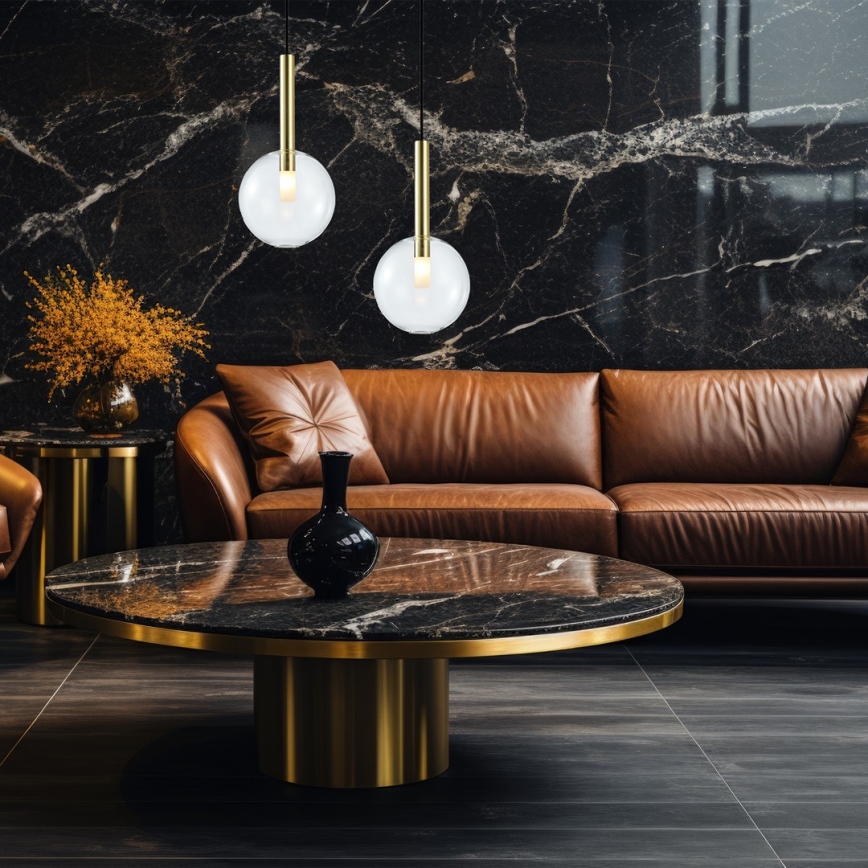 Hanglamp aan een koord NIKO 1xG9/9W/230V diameter 20 cm goud