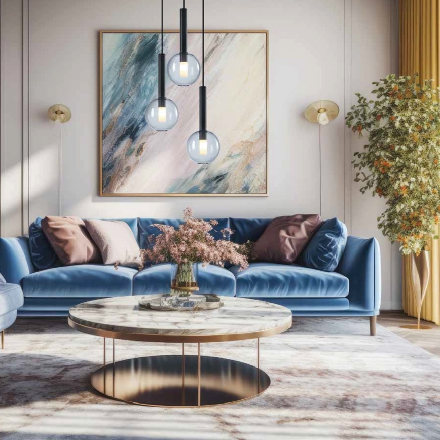 Hanglamp aan een koord NIKO 3xG9/9W/230V zwart