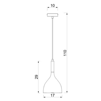 Hanglamp aan een koord NOAK 1xE27/15W/230V messing/goud
