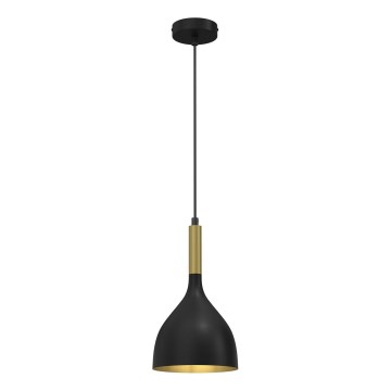 Hanglamp aan een koord NOAK 1xE27/15W/230V zwart/goud