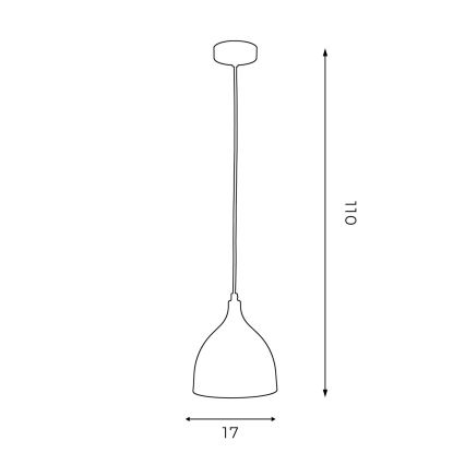 Hanglamp aan een koord NOAK 1xE27/15W/230V zwart
