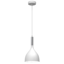 Hanglamp aan een koord NOAK 1xE27/60W/230V wit/glanzend chroom 