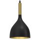 Hanglamp aan een koord NOAK 1xE27/60W/230V zwart/gouden
