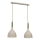 Hanglamp aan een koord NOAK 2xE27/15W/230V beige/goud