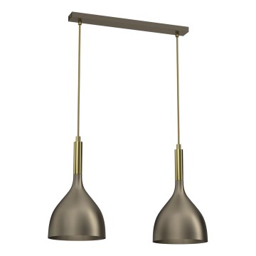 Hanglamp aan een koord NOAK 2xE27/15W/230V messing/goud