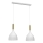 Hanglamp aan een koord NOAK 2xE27/15W/230V wit/goud