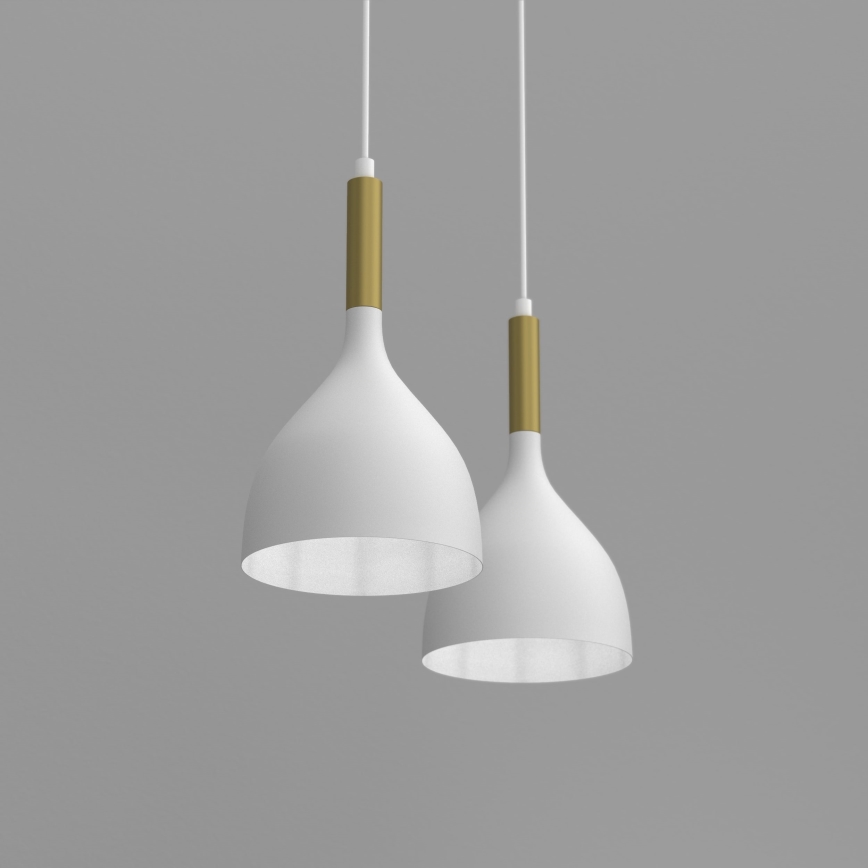 Hanglamp aan een koord NOAK 2xE27/15W/230V wit/goud