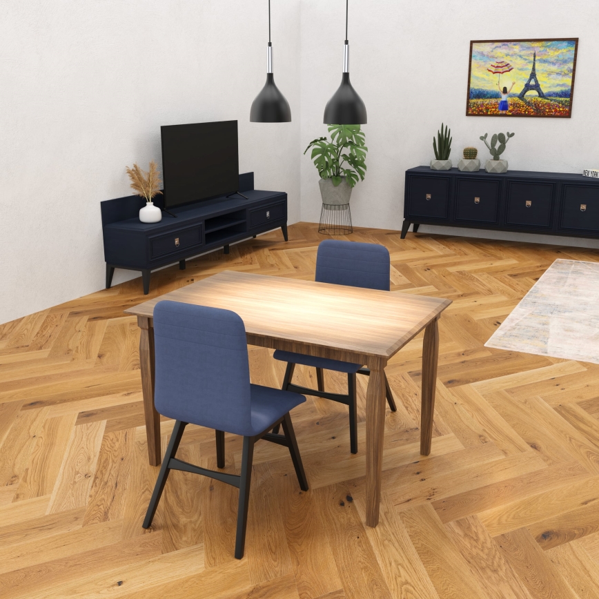 Hanglamp aan een koord NOAK 2xE27/15W/230V zwart/glanzend chroom