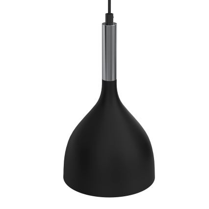 Hanglamp aan een koord NOAK 2xE27/15W/230V zwart/glanzend chroom