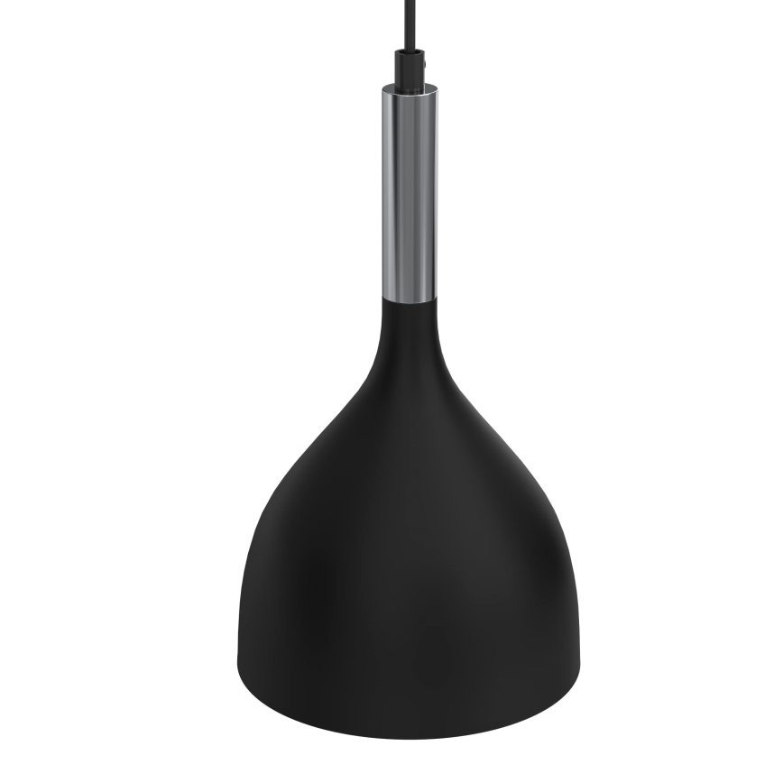 Hanglamp aan een koord NOAK 2xE27/15W/230V zwart/glanzend chroom