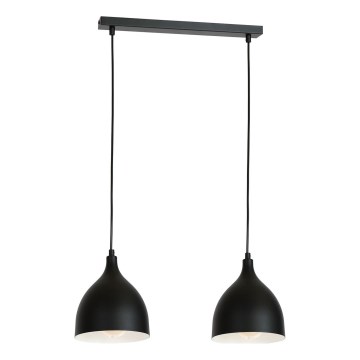 Hanglamp aan een koord NOAK 2xE27/15W/230V zwart