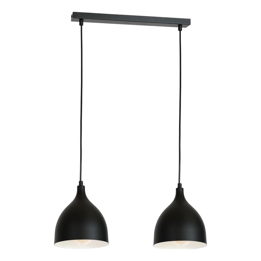 Hanglamp aan een koord NOAK 2xE27/15W/230V zwart