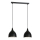 Hanglamp aan een koord NOAK 2xE27/15W/230V zwart