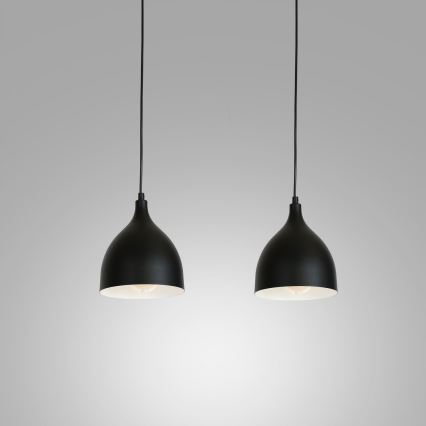 Hanglamp aan een koord NOAK 2xE27/15W/230V zwart