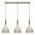 Hanglamp aan een koord NOAK 3xE27/15W/230V beige/goud