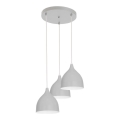 Hanglamp aan een koord NOAK 3xE27/15W/230V grijs