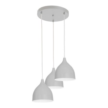 Hanglamp aan een koord NOAK 3xE27/15W/230V grijs