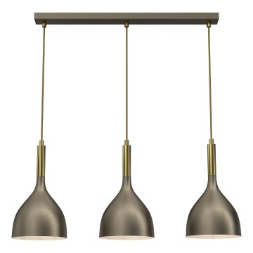 Hanglamp aan een koord NOAK 3xE27/15W/230V messing/goud