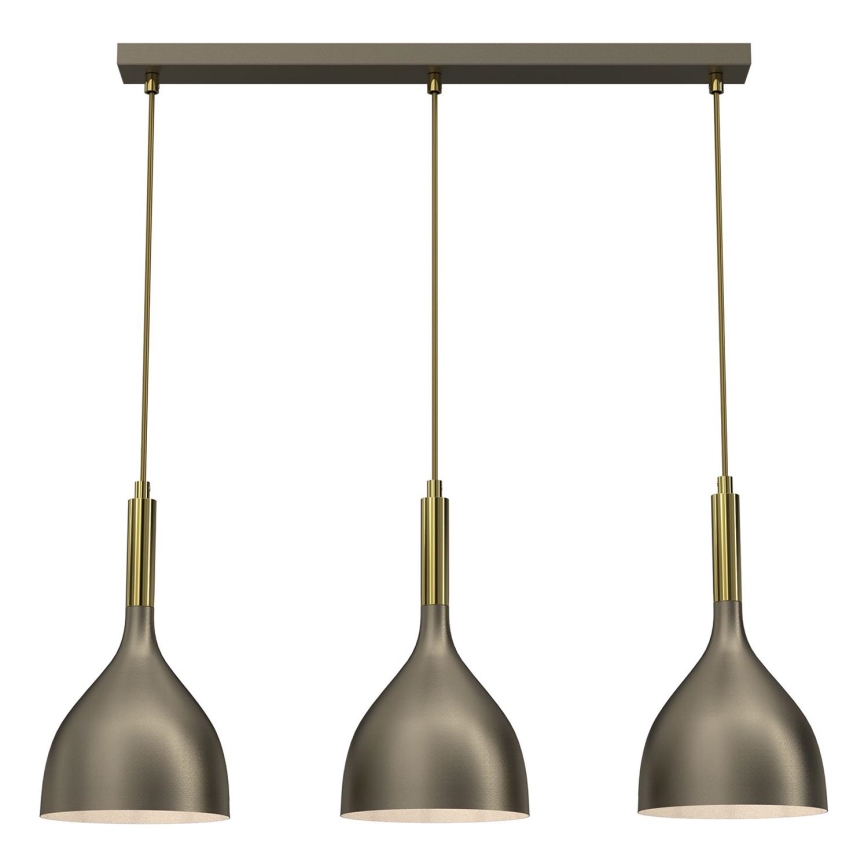 Hanglamp aan een koord NOAK 3xE27/15W/230V messing/goud